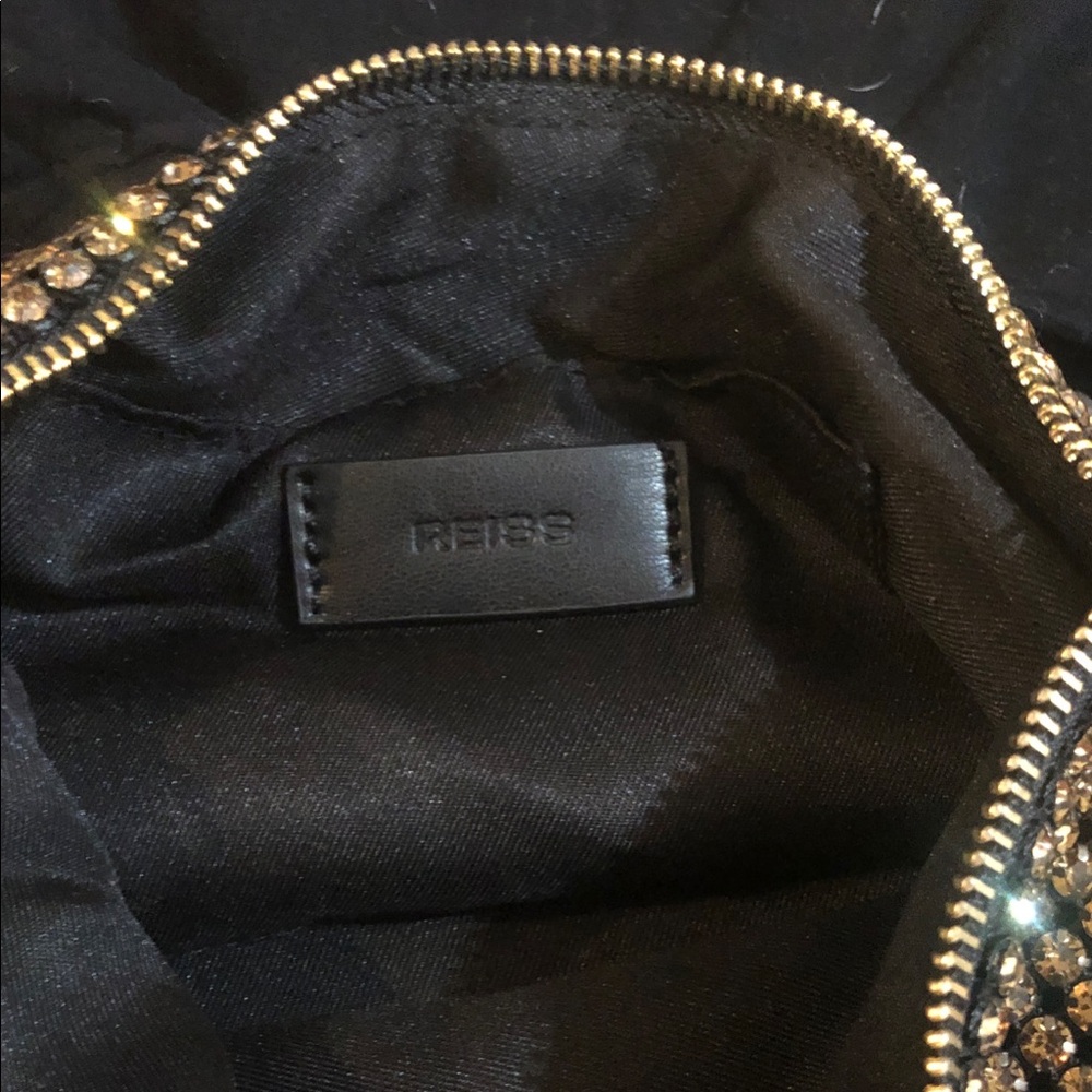 Reiss Gold Crystal Mesh Clutch with Chain Handle - Picture 4 of 4